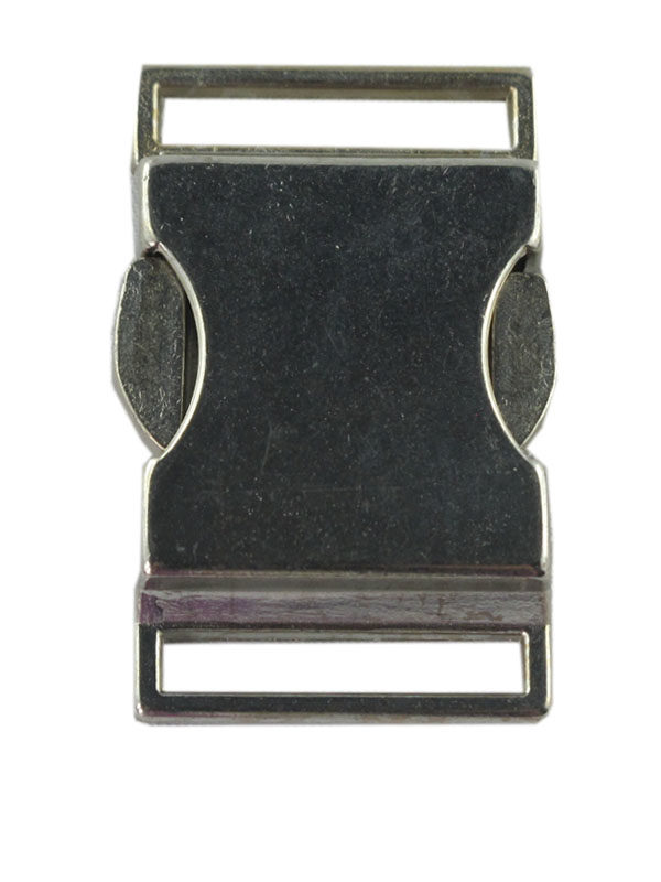 Steckschnalle aus Metall FSZ , für eine Riemenbreite von 10mm oder 20 mm lieferbar vernickelt nikelfree Sei es als Verschluss bei einer Tasche, Armband oder Halsband.