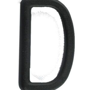 D-Ring aus Kunstoff MA  in unterschiedlichen Riemenbreiten 16mm, 20mm, 25mm, 30mm, 40mm oder 50mm. lieferbar in schwarz. Setzt man gerne bei Blachen, Kork oder Stoff ein.