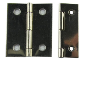 Scharnier aus Metall 120/ lieferbar in vernickelt und goldfarbig in drei Längen erhältlich 30mm, 40mm oder 50mm Breite: offen 20mm geschlossen 12mm