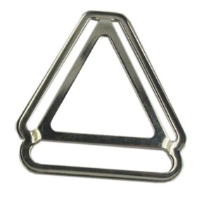 Triangel 200 für eine Riemenbreite von  36 mm erhältlich in nickel und gold. Sei es für Leder, Gummiband und Band. Perfekt um Riemen zu verbinden.