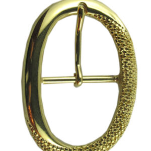 doppelte Gurtschnalle FIQ.4019.go für eine Riemenbreite von 40mm. Das Muster verleit der Gurtschnalle ein speziellen Touch. lieferbar in goldfarbig