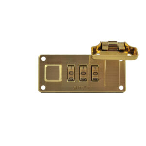 Zahlenschloss Z.6610 wird angeschraubt Grösse 29mm x 65 mm lieferbar in vernickelt oder goldfarbig