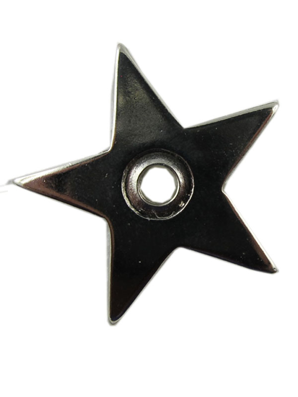 Zierniete, Verzierung GA.791.ni Stern zum Annieten. Befestigt man mit einer Hohlniete. Perfekt für jede Materialdicke. Leder, Blache, Filz, Kork, Stoff, Fell usw. Setzt man gerne bei Hosengürtel, Armbänder, Hundehalsbänder, Bauchtaschen, Handtaschen ein.