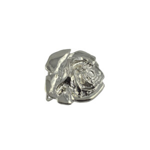 Dekoschnalle / Gurtschnalle FIQ.806/40.ni für eine Riemenbreite von 40mm. In Form einer Rose. lieferbar in vernickelt Masse ca. 60mm lang und 65mm breit