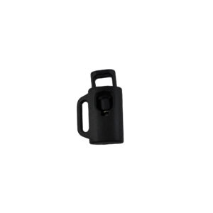 Kordelstopper GP.SZ für 5mm Kordeln, kann man auf der Seite fixieren. Lieferbar in der Farbe schwarz. Unsere Kordelstopper eignen sich super für Kordeln an Taschen, Beuteln, Rucksäcken aber auch an Hoodies, Schuhen usw. Sie verhindern zuverlässig ein Verrutschen der Kordel und ermöglichen das unkomplizierte Öffnen und Schliessen des Tunnelzugs.