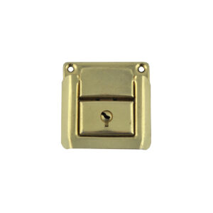 Kofferschloss VS.403.go  zum anschrauben, mit einem  Schlüssel erhältlich goldfarbig Grösse ca. 50mm x 50mm