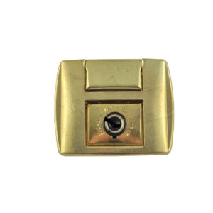Kofferschloss VS.407.go zum klemmen, mit einem  Schlüssel erhältlich goldfarbig Grösse ca. 55mm x 45mm