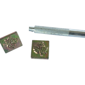 Punzierstempel, Punziereisen WZ. 13001 Set Ahornblätter links und rechts ca. ca 25x22mm (Blatt) für das Bearbeiten/Verzieren von Leder.